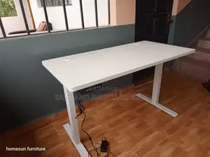 White Electric Height -Adjustable Standing Desk
