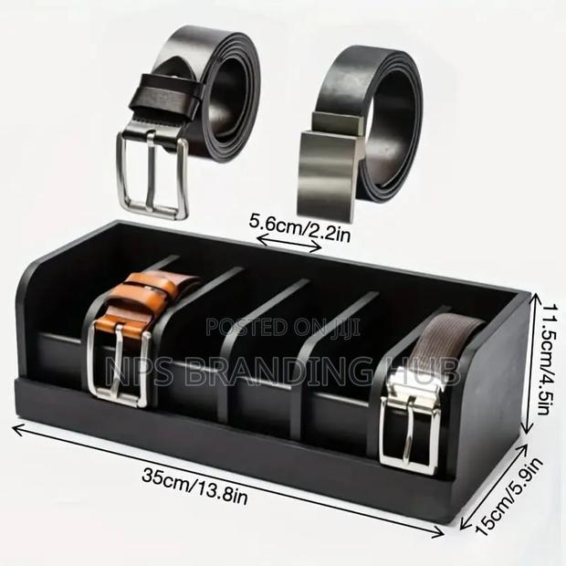 Premium Bamboo Belt Organizer Size: 35×15×11cm (Rt