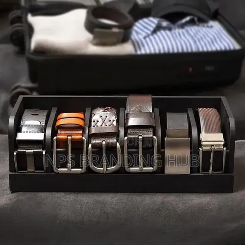 Premium Bamboo Belt Organizer Size: 35×15×11cm (Rt
