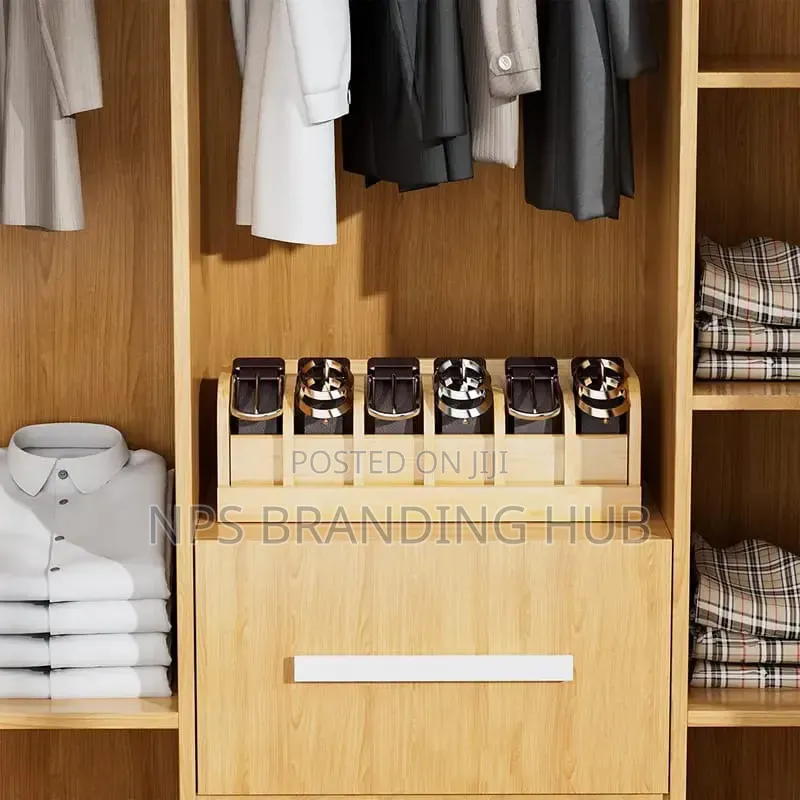 Bamboo Belt Organizer Size: 35×15×11cm (Rt