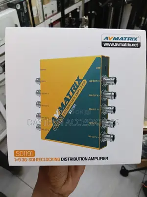 The AVMATRIX SD1191 1x9 3g-Sdi Reclocking Distribution Amplifier.