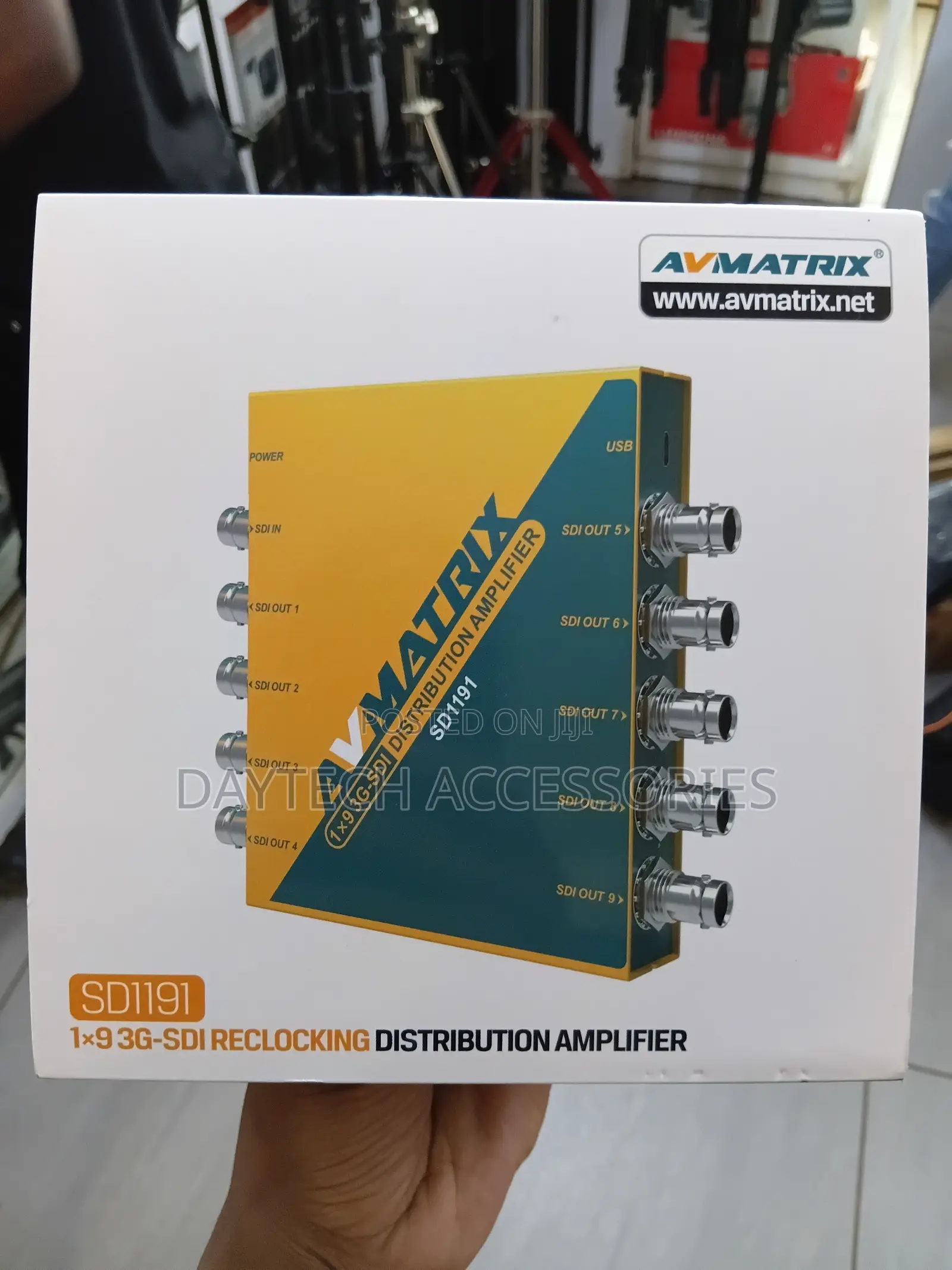 AVMATRIX 1x9 3g-Sdi Reclocking Distribution Amplifier SD1191.