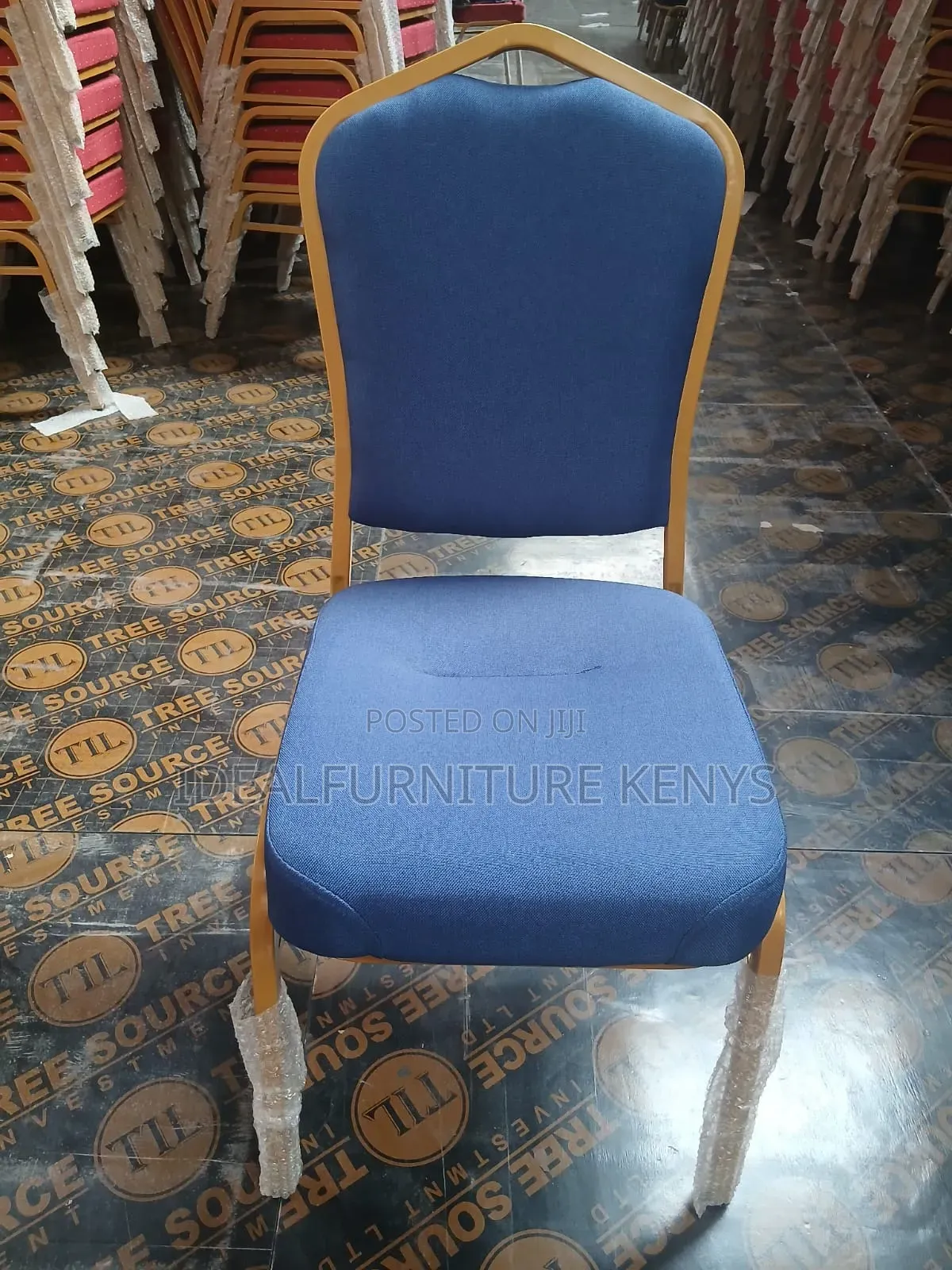 Red and Blue Church Chairs