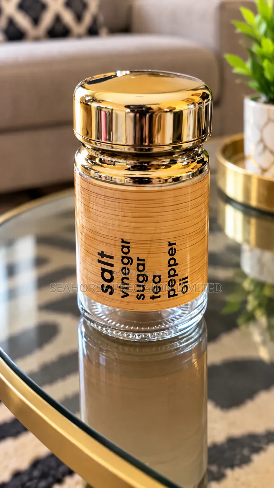 Elegant Spice Condiment Jar