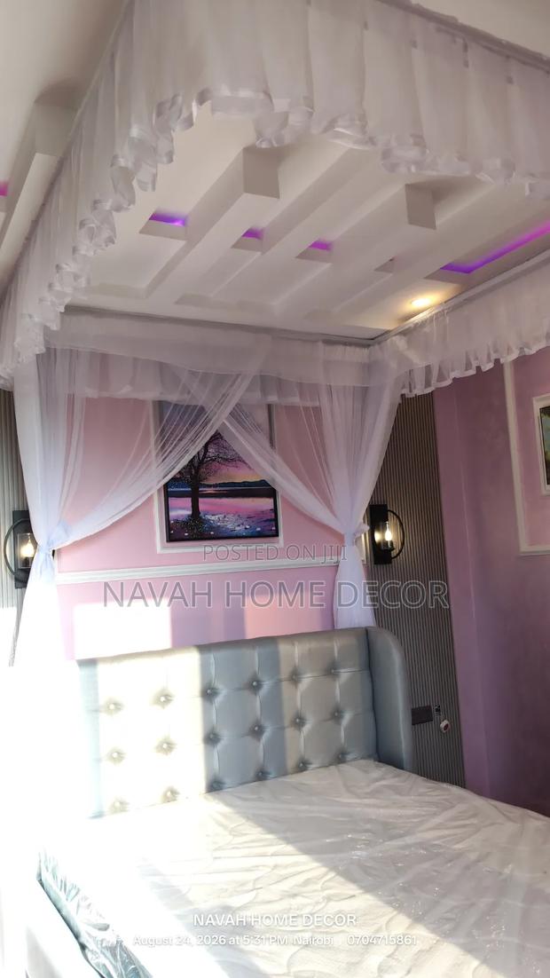 Modern Ceiling Rail Mosquito Net – Free Delivery Installation - main view