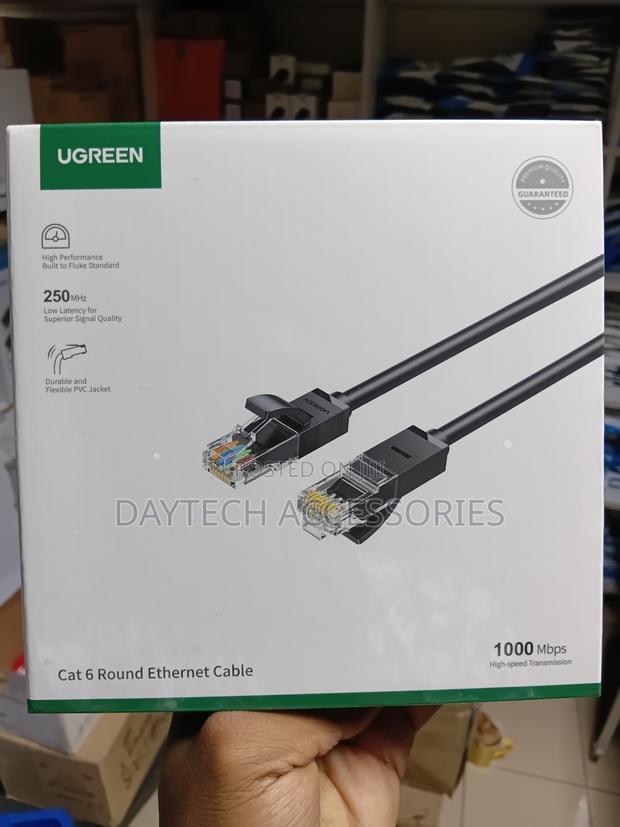 UGREEN Cat6 U/Utp Flat Ethernet Cable 1M – Black - main view