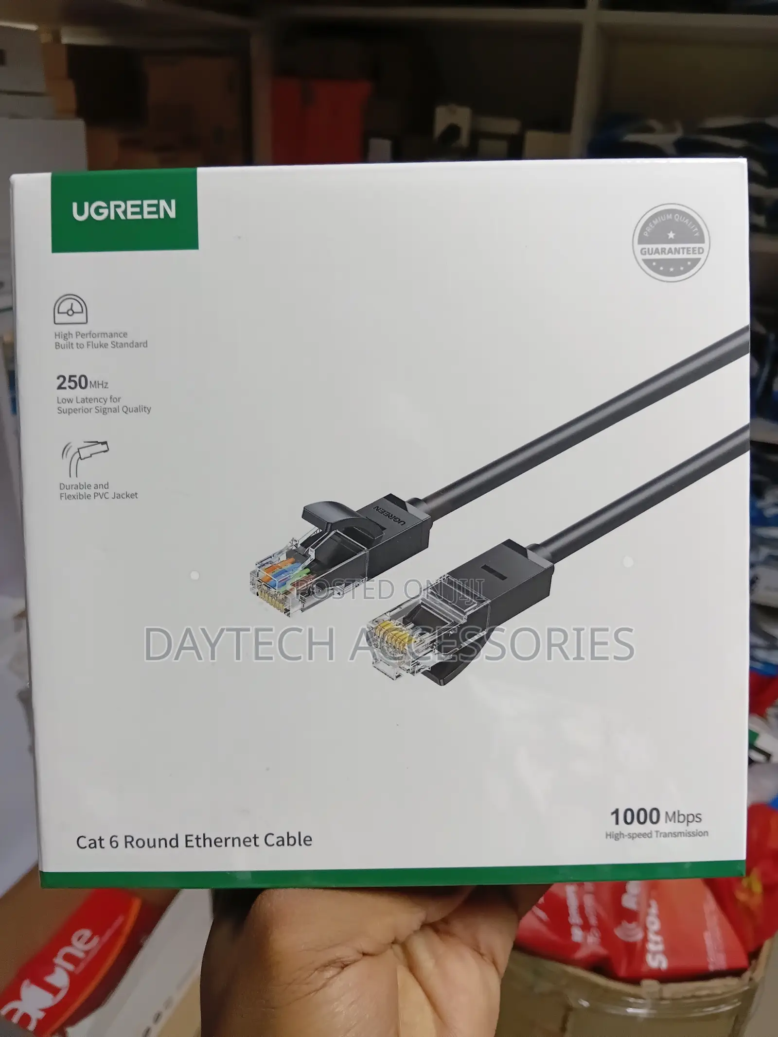 UGREEN Cat6 U/Utp Flat Ethernet Cable 1M – Black