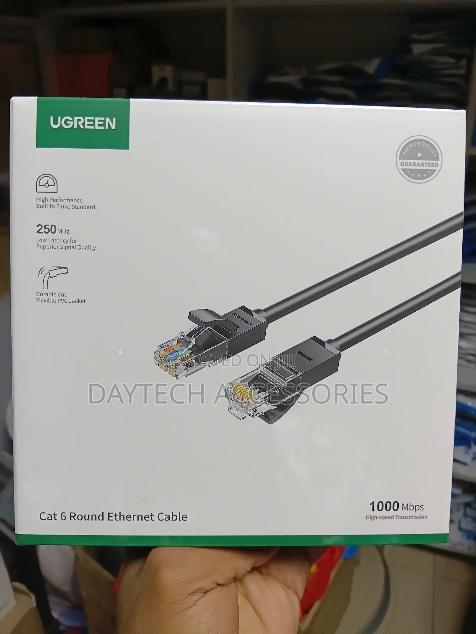 UGREEN Cat6 U/Utp Flat Ethernet Cable 1M – Black
