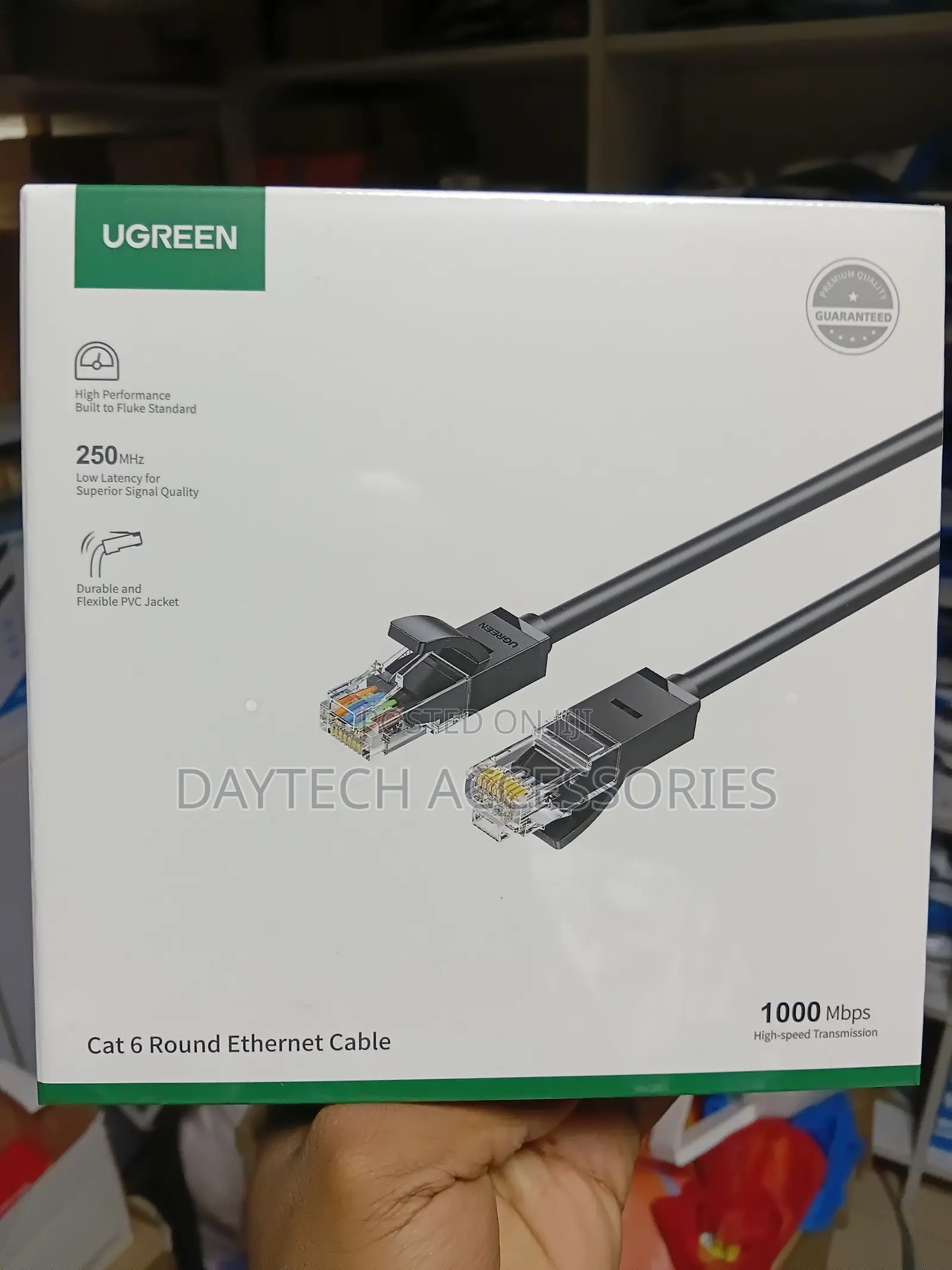UGREEN Cat6 U/Utp Flat Ethernet Cable 1M – Black