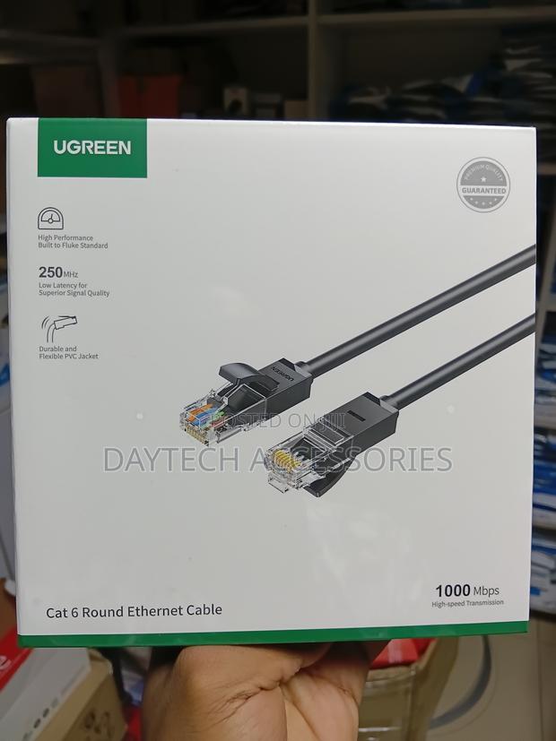 UGREEN Cat6 UTP Round Ethernet Cable 1M (Black)