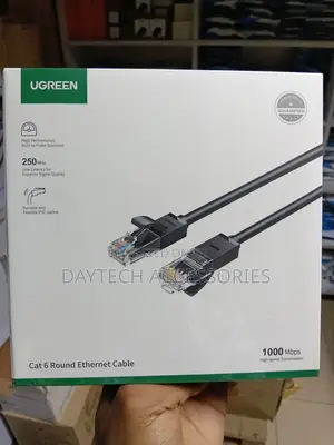 UGREEN Cat6 UTP Round Ethernet Cable 1M (Black)