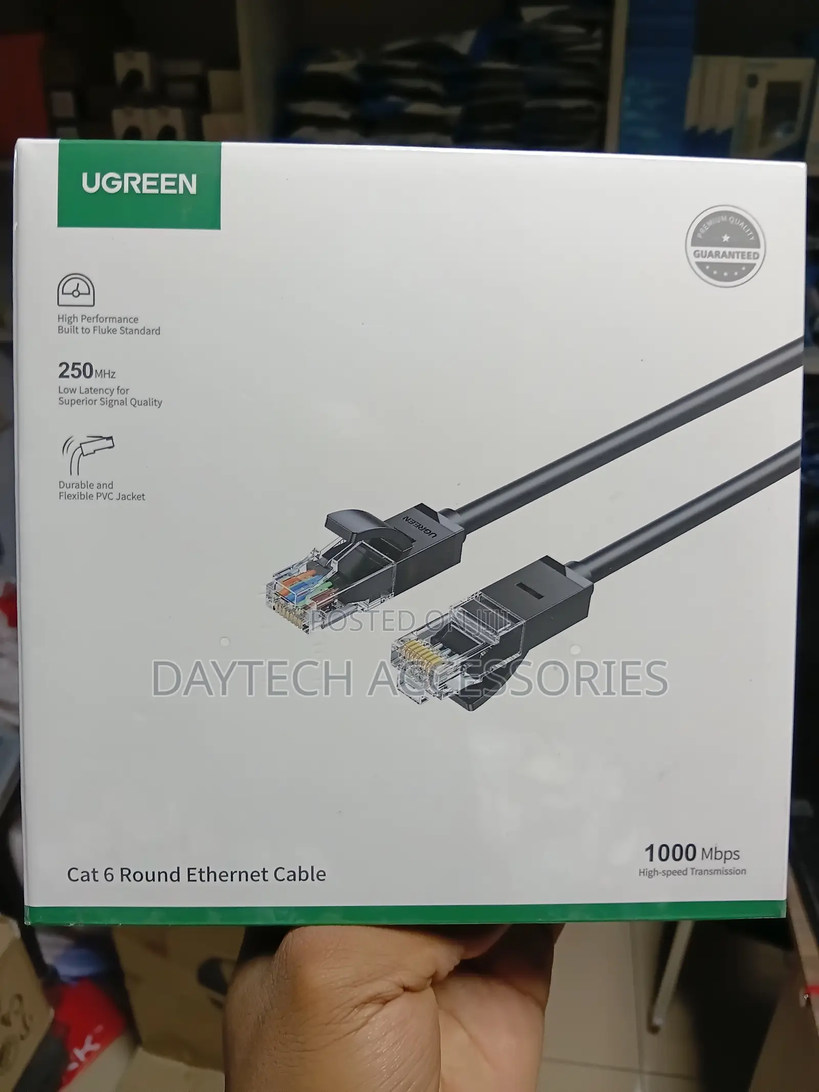 UGREEN Cat 6 Round UTP Ethernet Cable NW102 Speeds Up to 1000 MBPS 1M