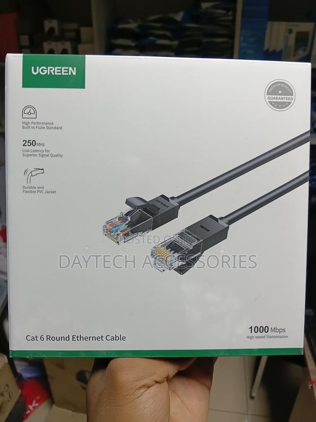 UGREEN Cat 6 Round UTP Ethernet Cable NW102 Speeds Up to 1000 MBPS 1M