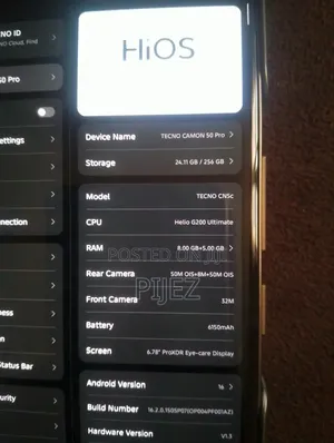 Tecno Camon 50 Pro 256 GB Gray