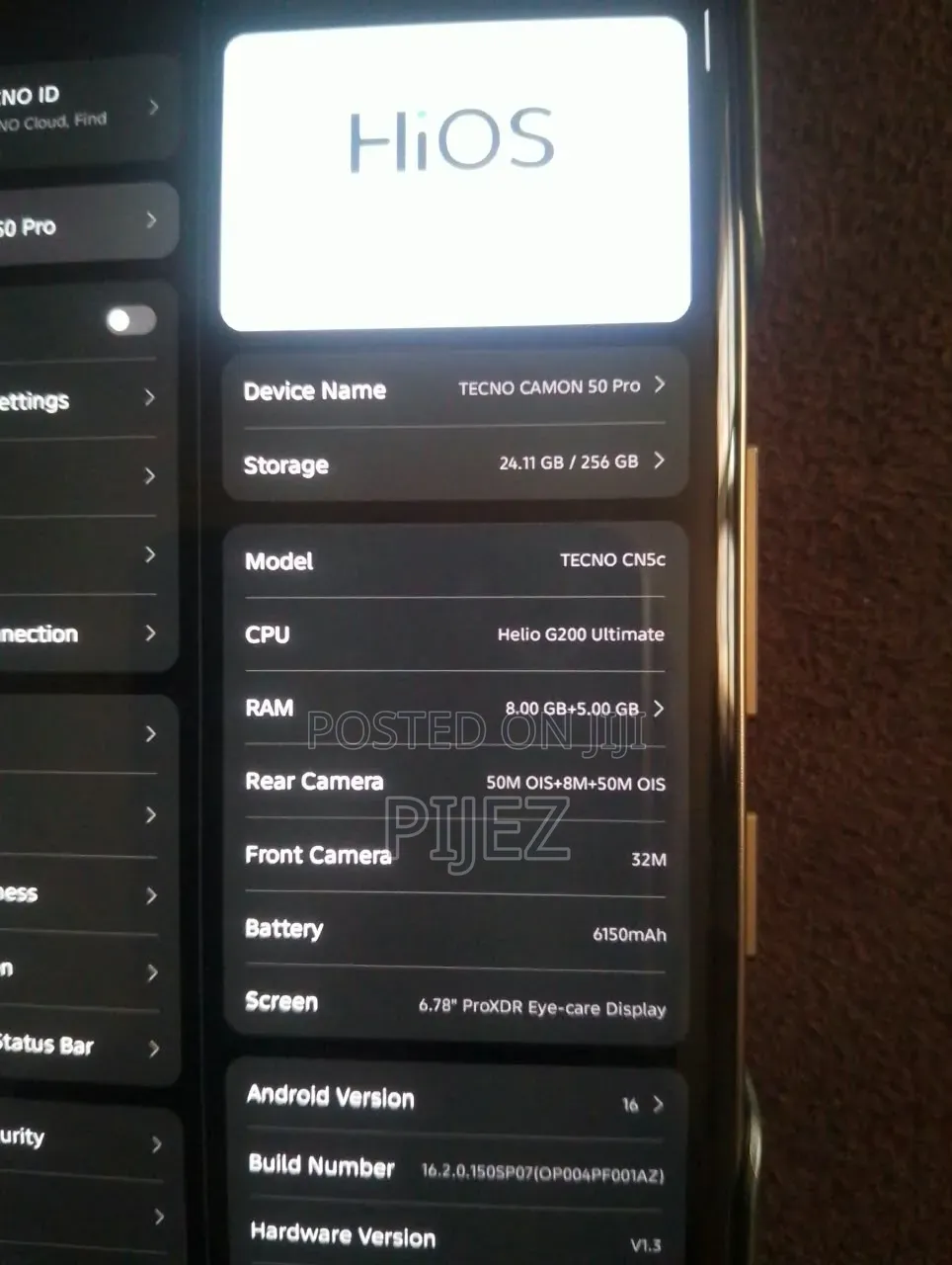 Tecno Camon 50 Pro 256 GB Gray