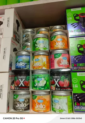 2pc Jello Air Freshener With Colorful Scent Themed Labels