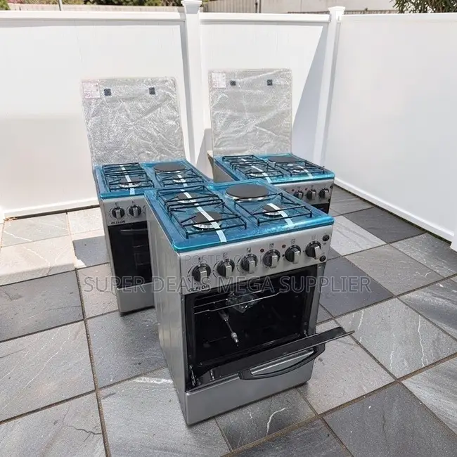 Durable Stainless Steel 3 Gas Burners +1 Electric Standing Cookers