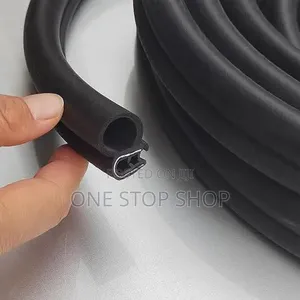 U Shaped Door Sliding Rubber Seal Strip With Metal Clip