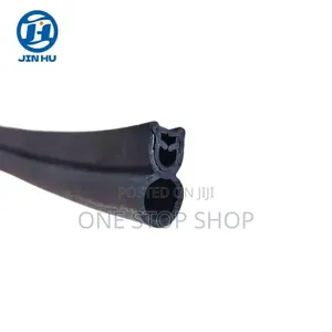 U Shaped Door Sliding Rubber Seal Strip With Metal Clip