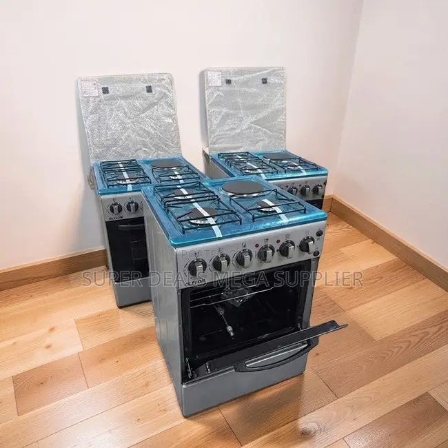 Powerful Fast Heating 3 Gas Burners +1 Electric Standing Cookers
