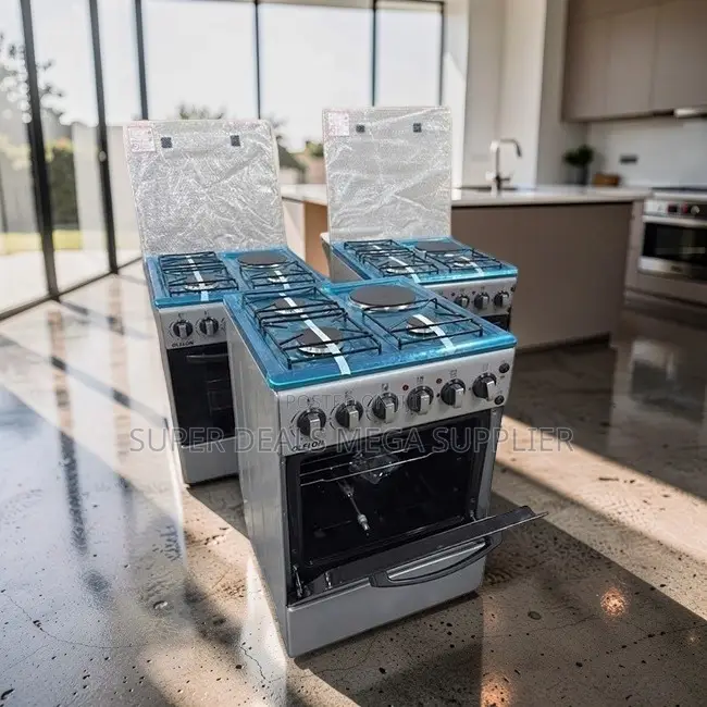 Modern Stylish Design 3 Gas Burners +1 Electric Standing Cookers