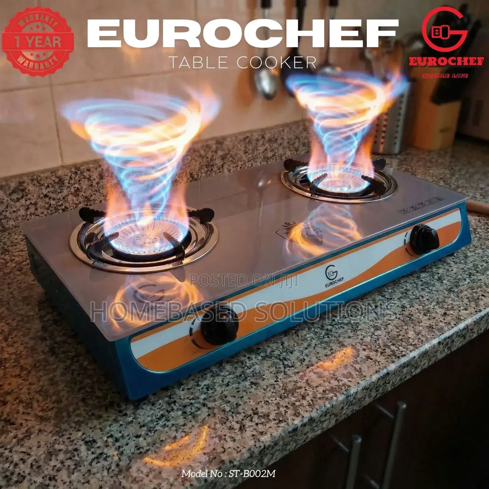 Eurochef Glass Table Top 2 Burner Cooker