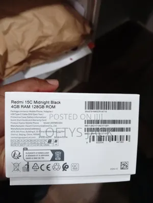 New Xiaomi Redmi 15C 4G 128 GB Black