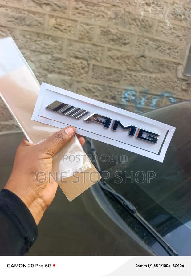 3D Chrome AMG Lettering Chrome Finished Logo Badge