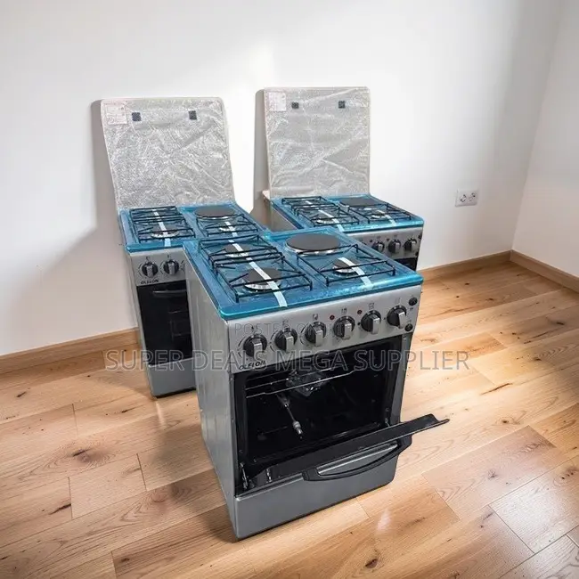 Efficient Quick Heating 3 Gas Burners +1 Electric Standing Cookers