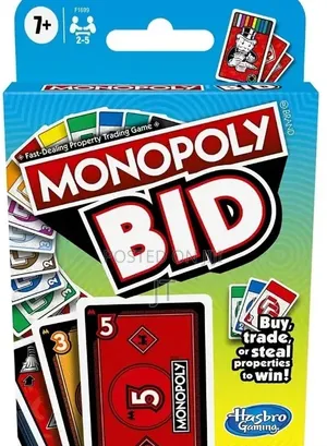 Monopoly Bid Card Game