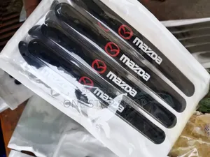 8pc Mazda Branded Door Handle Entry Areas Antiscratch Black Stickers