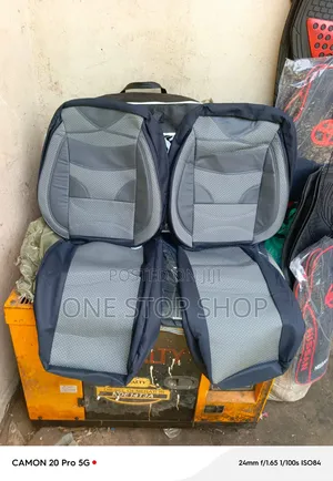 Grey 5seater Fabric Mix Car Seat Cushions Covers