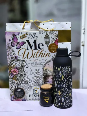 Adult Coloring Books With Flask and Scented Candle
