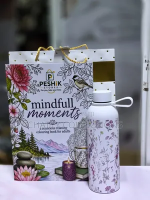 Adult Coloring Books With Flask and Scented Candle