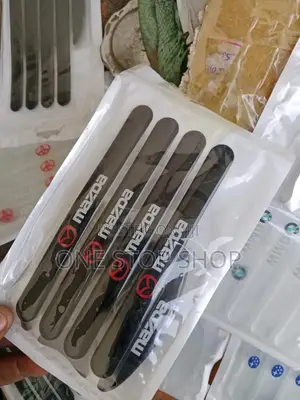 8pc Black Flexible Mazda Door Sill Scuff Protector Set