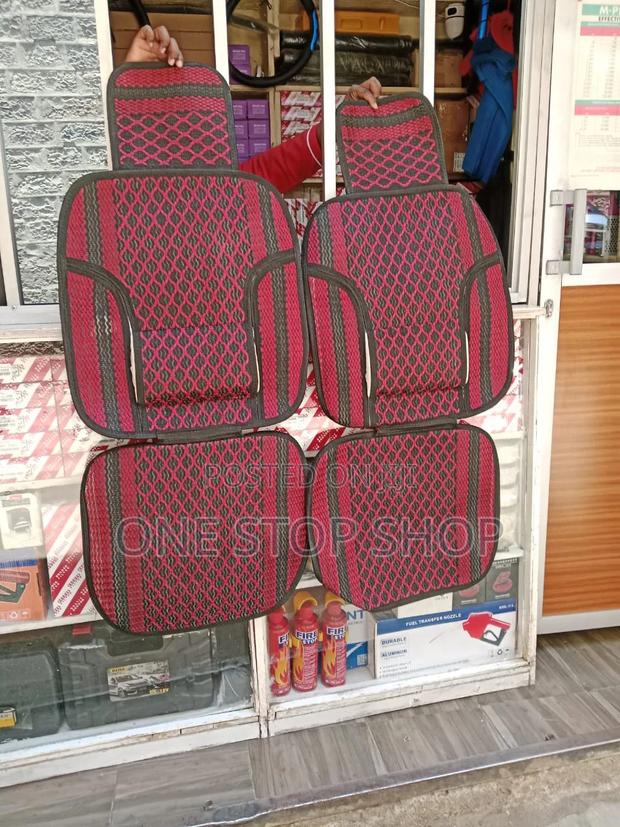 2pc Fron Seat Red_black Knitted Pattern - thumbnail 2