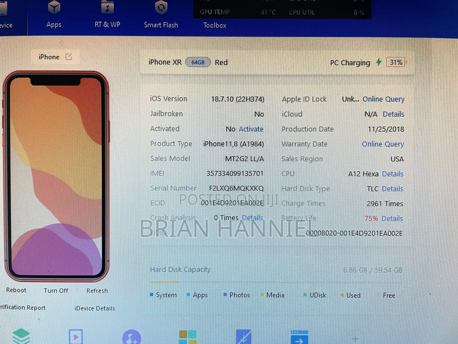 Apple iPhone XR 128 GB Red