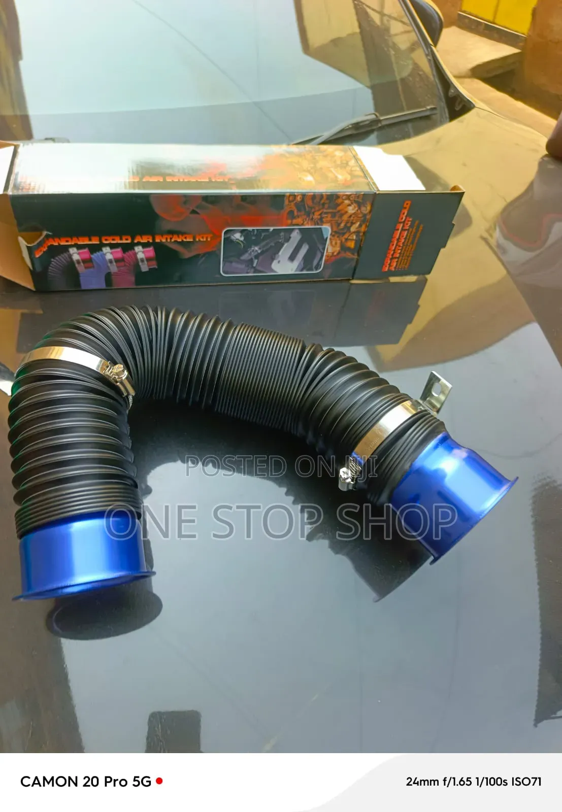 3inch76mm Flexible Cold Air Intake Pipe With Trumpet Ends Metal Hose