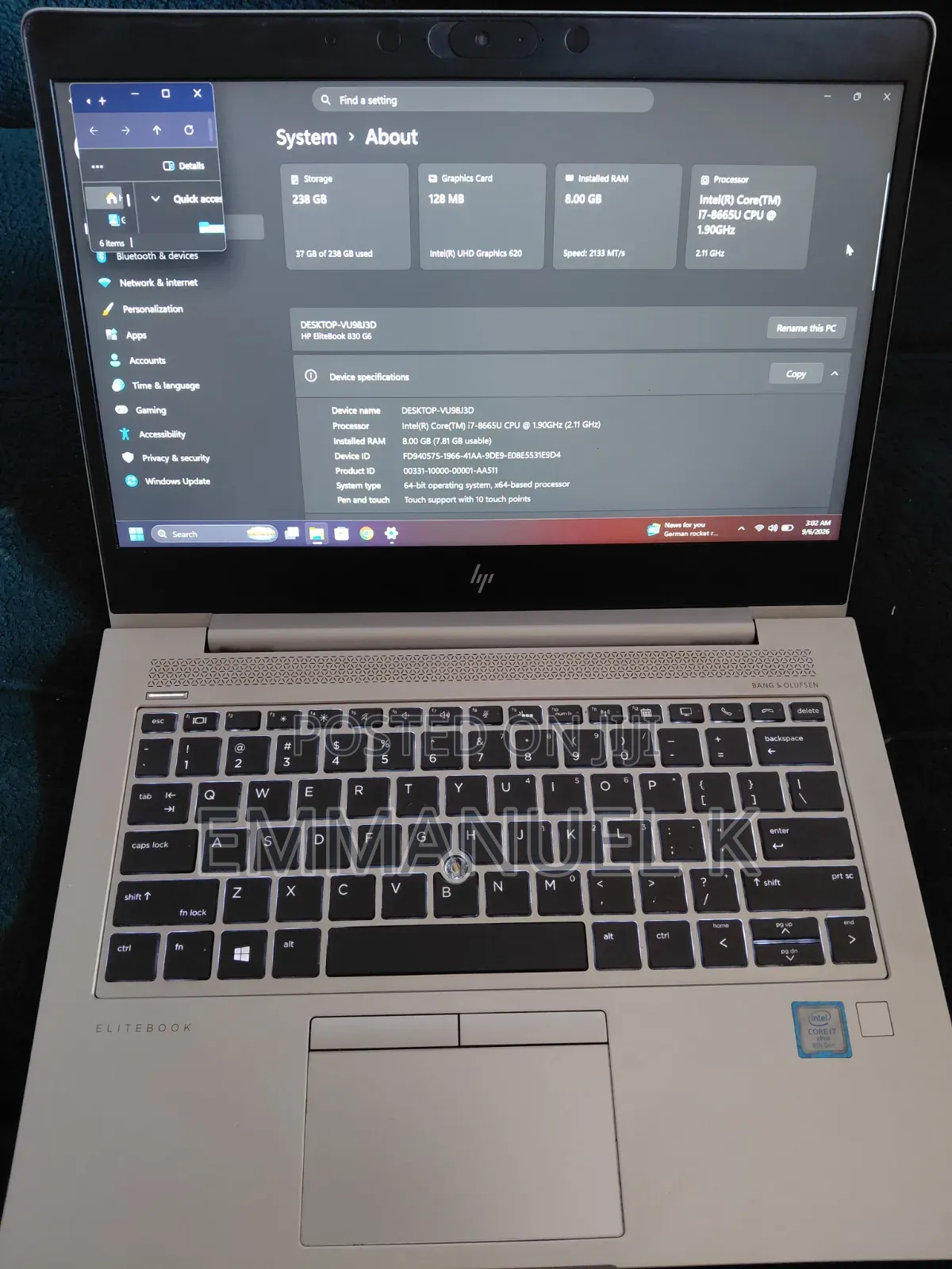 Laptop HP EliteBook 830 G6 8GB Intel Core i7 SSD 256GB