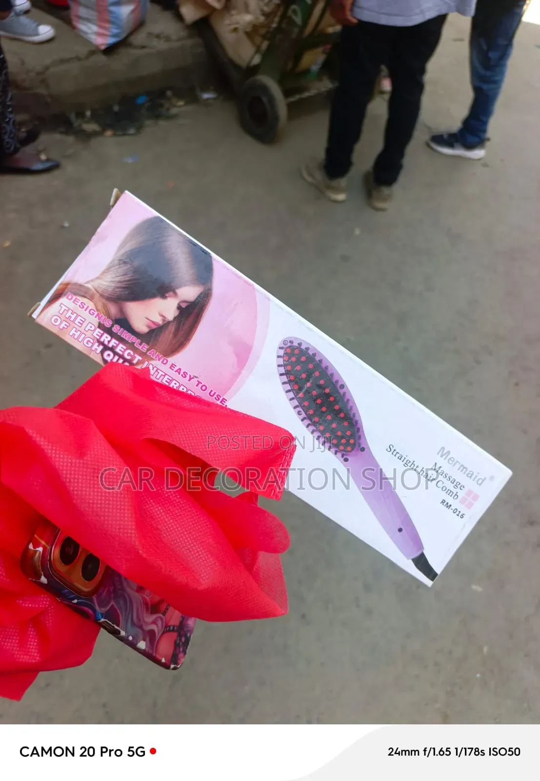 Traditional Hair Brush With Heated Straightener