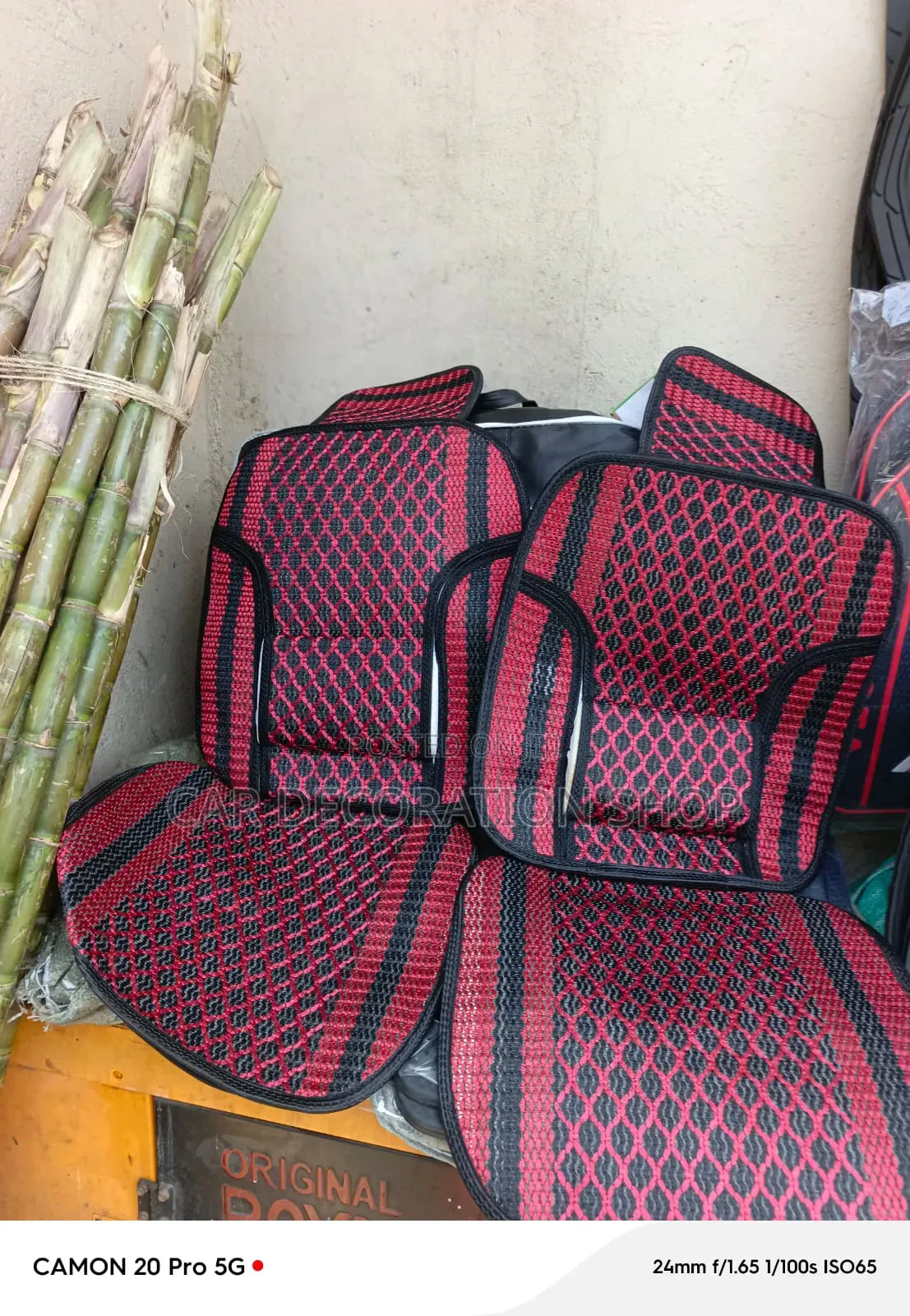 Red_black Frontier2pcseat Air Mesh Fabric Seat Covers