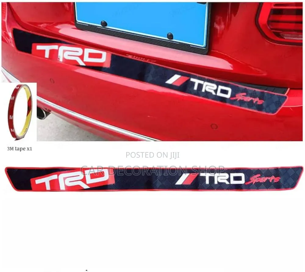 TRD Flexible Rubber Boot Strip With Red Detailing Logo