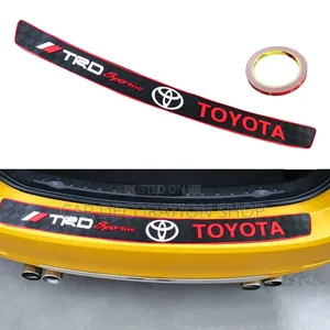 TRD Flexible Rubber Boot Strip With Red Detailing Logo
