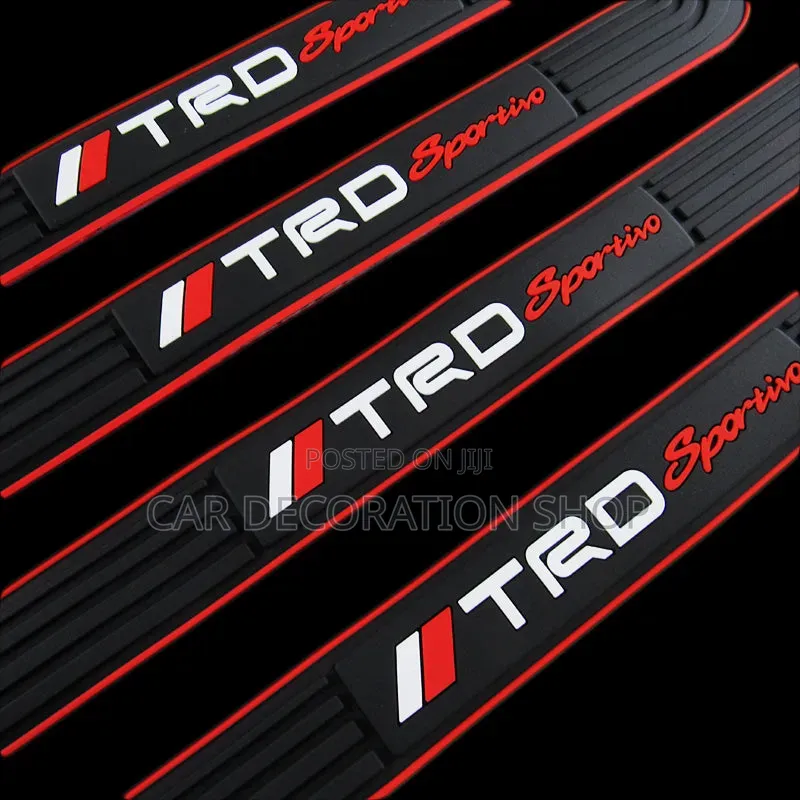 1pc Boot TRD Red Accent Line Scratch Protector Self Adhesive Stick On