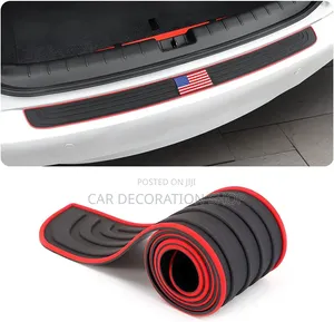 1pc Boot TRD Red Accent Line Scratch Protector Self Adhesive Stick On