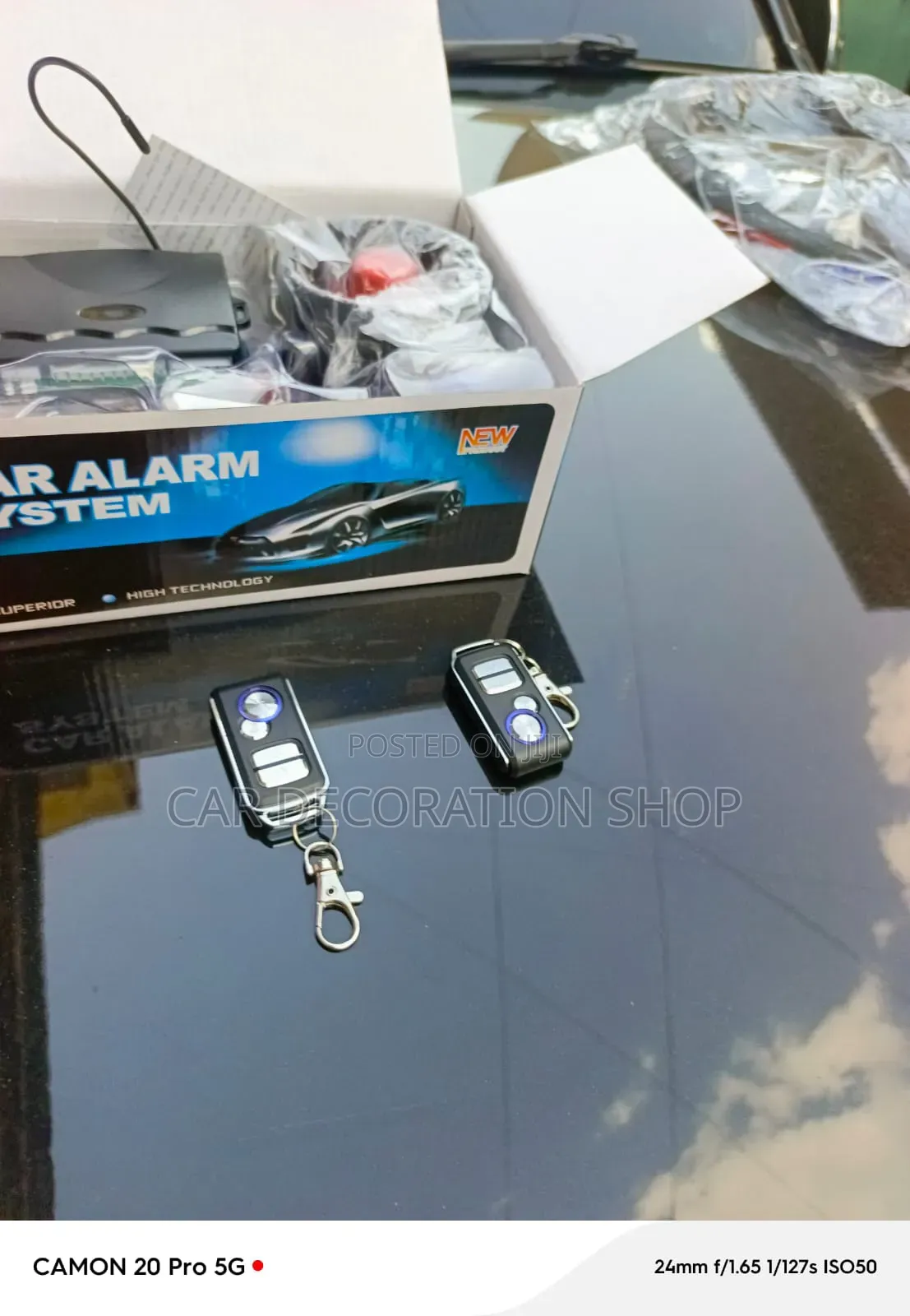 New Car Alarm System With Audible Alarm Speaker Connection Cables