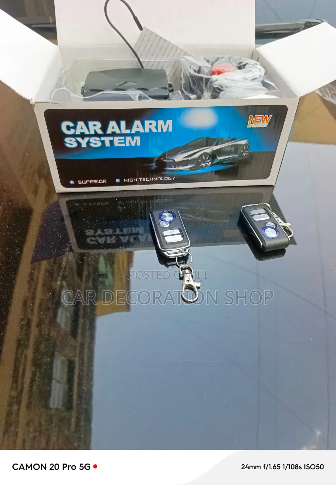 New Car Alarm System With Audible Alarm Speaker Connection Cables