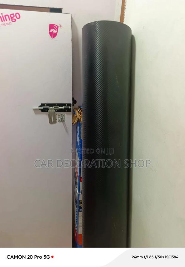 1.5mx1m Durable Textured PVC Vinyl Carbon Fiber Look Wrap