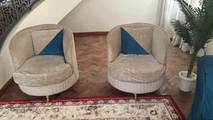 Luxurious Teal Beige Velvet Sofa Set