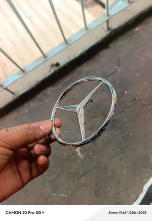 4" Circular Mercedes Benz Replacement Badge
